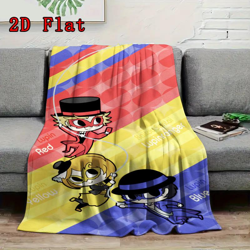 Lupin the Third 2D Flat Pattern Flannel Blanket High Quality All Seasons Warmth and Comfort Perfect for Christmas Gifts.PMT0914428