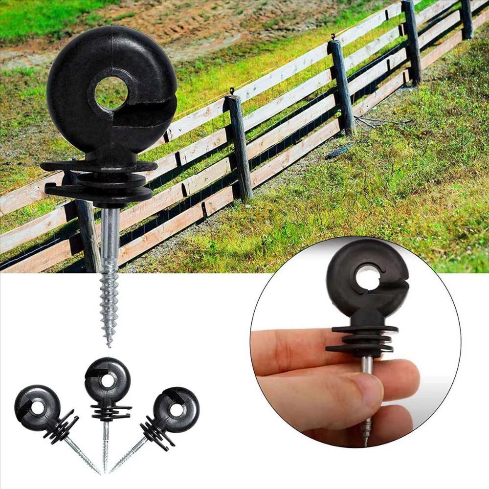 100Pcs Angled Slot Wood Post Screw Screw-In Electric Fencing Insulators Electric Fence