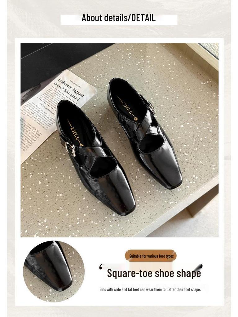 Women's Retro French Soft Sole Slip-On Mary Jane Shoes 520-3
