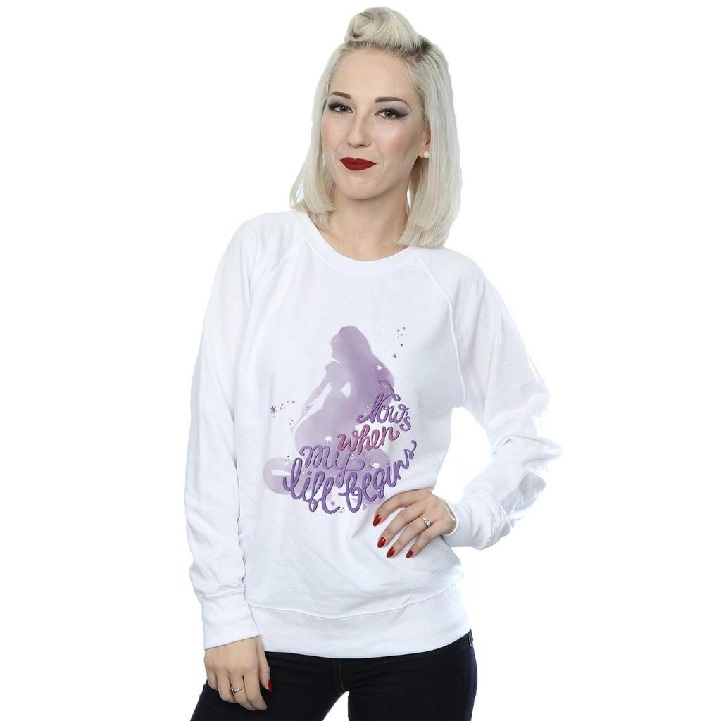 Disney Womens/Ladies Tangled Now´s When My Life Begins Sweatshirt