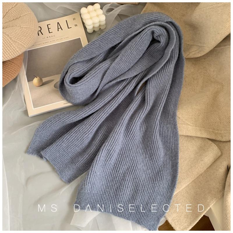 New Scarf for Women in Winter Versatile Soft and Warm Knitted Thickened Ins Student Couple Scarf Trendy
