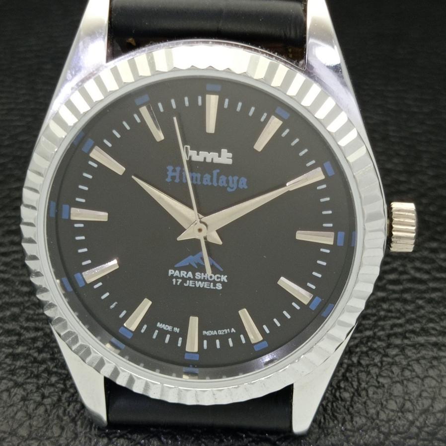 RELOJ CLÁSICO HMT HIMALAYA DE CUERDA MANUAL ESFERA NEGRA PARA HOMBRE a426151-2