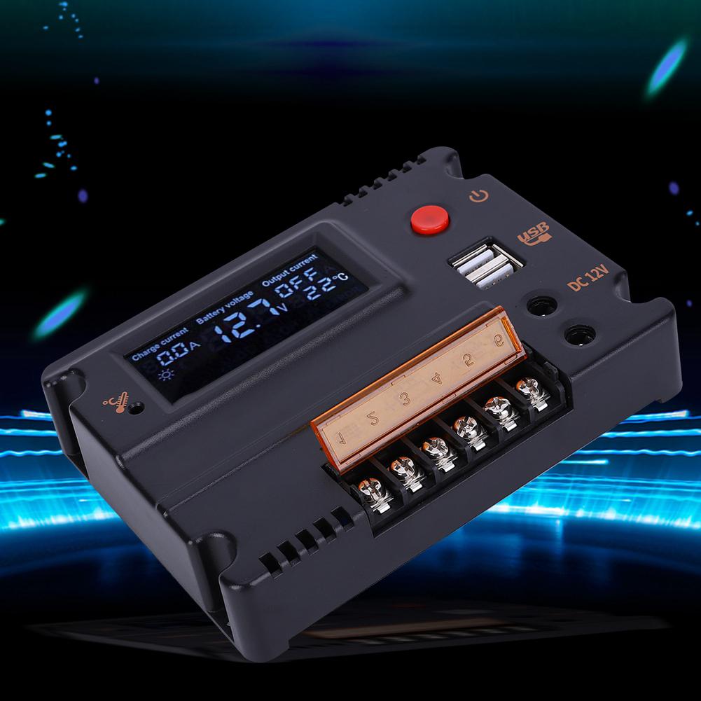 

Solar Panel Regulator 10A LCD Backlight Display for 4 8 Series Lithium Iron Phosphate Battery