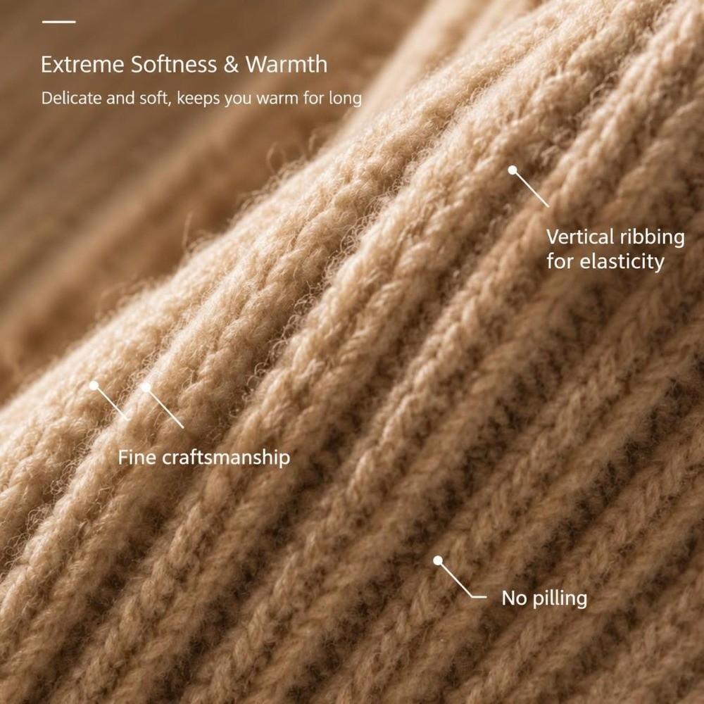 Knitted Knitted Hat Thickened Beanies Cap Fashion Mosque Hats  for Male Female