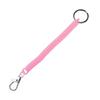 Spring Lanyard Wristband Security Gear Retractable Key Cord Clasp Elastic Ropes Spiral Stretch Keychain Spring Rope Key Ring
