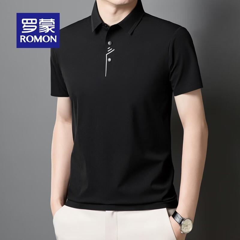 

ROMON Men s Ice Silk Breathable Polo Shirt XL