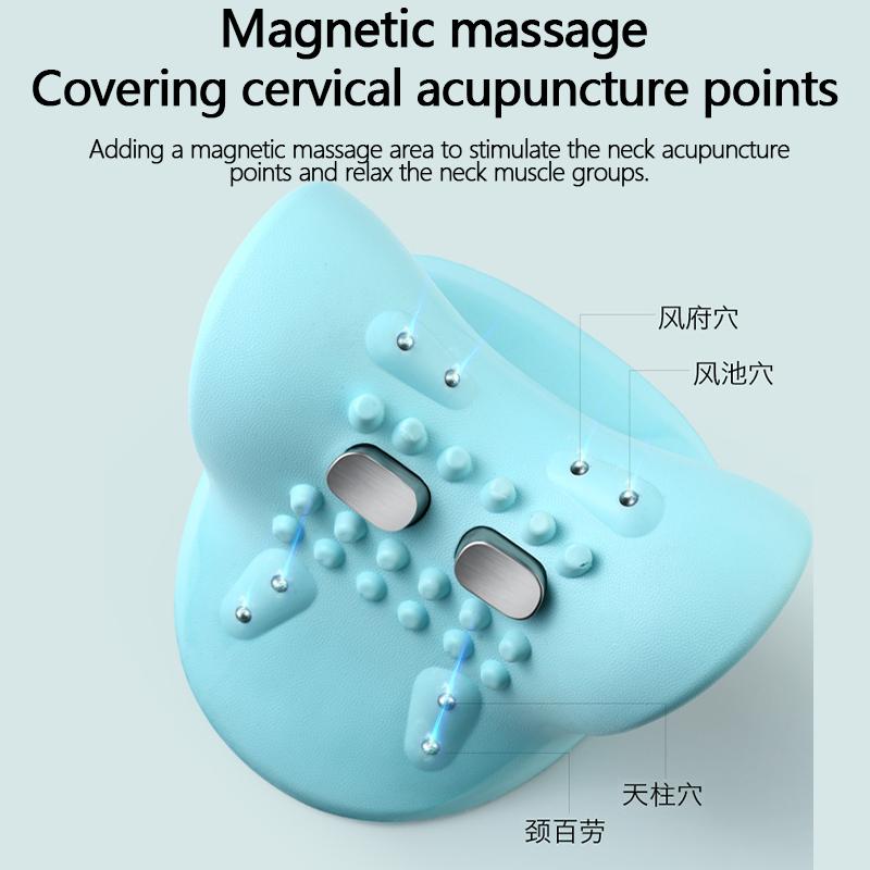 Electric Shiatsu Massage Pillow EMS Neck Massager with Heat Vibration for Pain Relief Deep Tissue