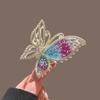 Light Luxury Rhinestone Hair Claw Korean Style Glitter Butterfly Hair Clip For Women Trendy Headwear Jewelry Hair Accessories