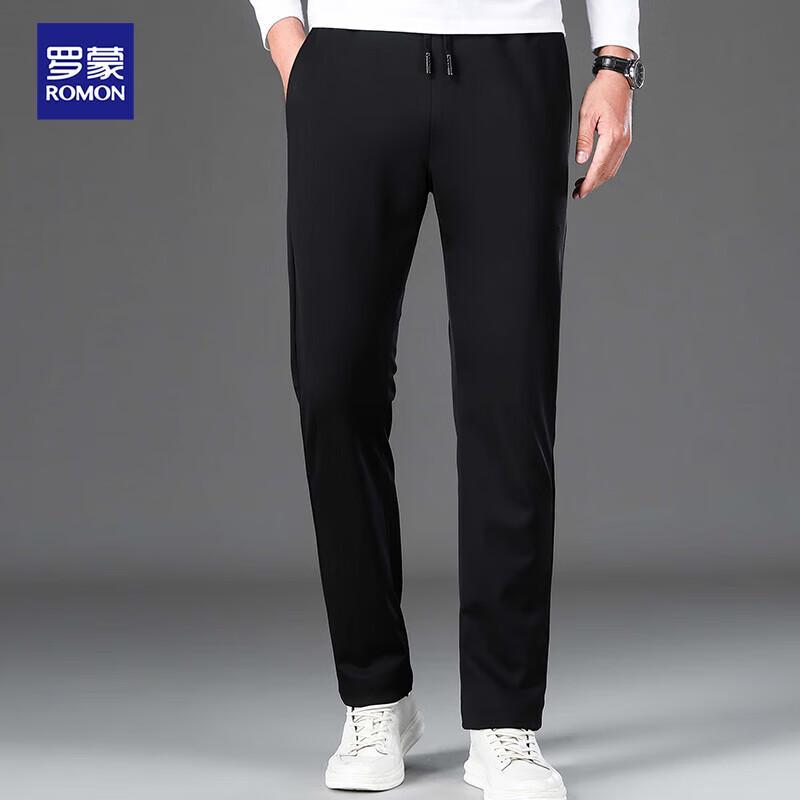 ROMON Herren Eis-Seide Stretch Gerade Bein Freizeithose