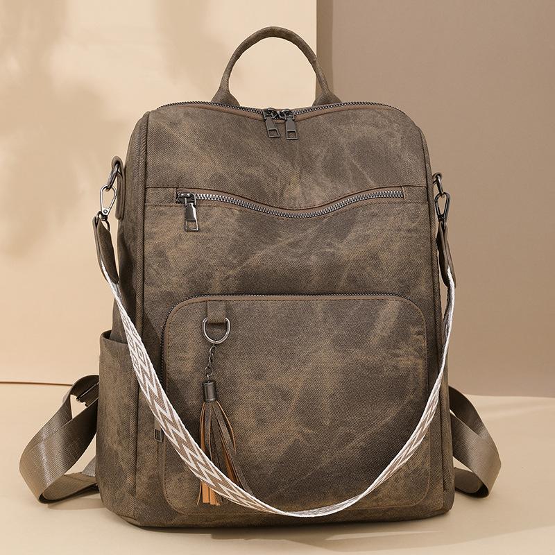 Backpack Lightweight Retro Backpack Large Capacity Women's Backpack Multi-functional Shoulder Bag