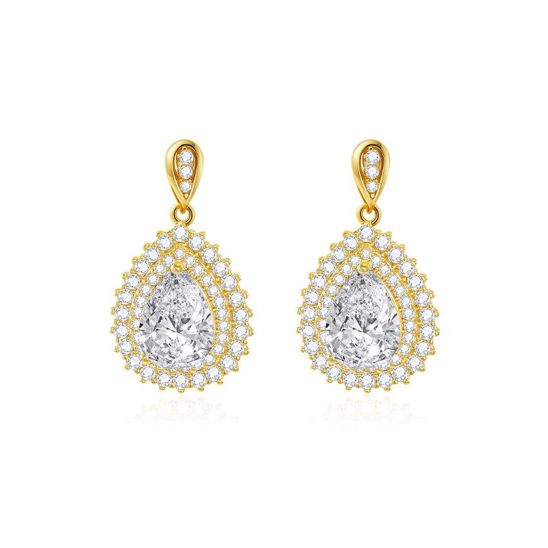 Shining Pearl Copper Alloy Earrings: Light Luxury, High-End Gold-Plated with Strong Color Retention