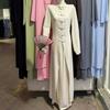 Spring and Autumn New European and American Women's Clothing Cross-border Long Sleeve Cardigan Chinese Button Top Casual Skirt Set