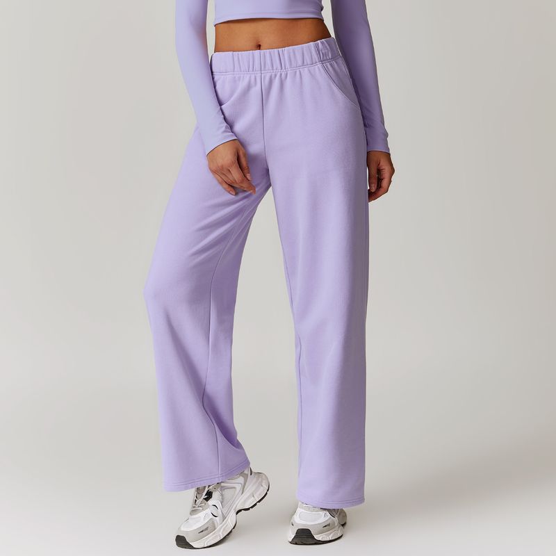 

Outdoor Sports Straight Casual Pants Women s 2025 New Arrival High Waist American Sweatpants Easiest for Match Casual Pocket Breathable High Elastic Romantic purple S