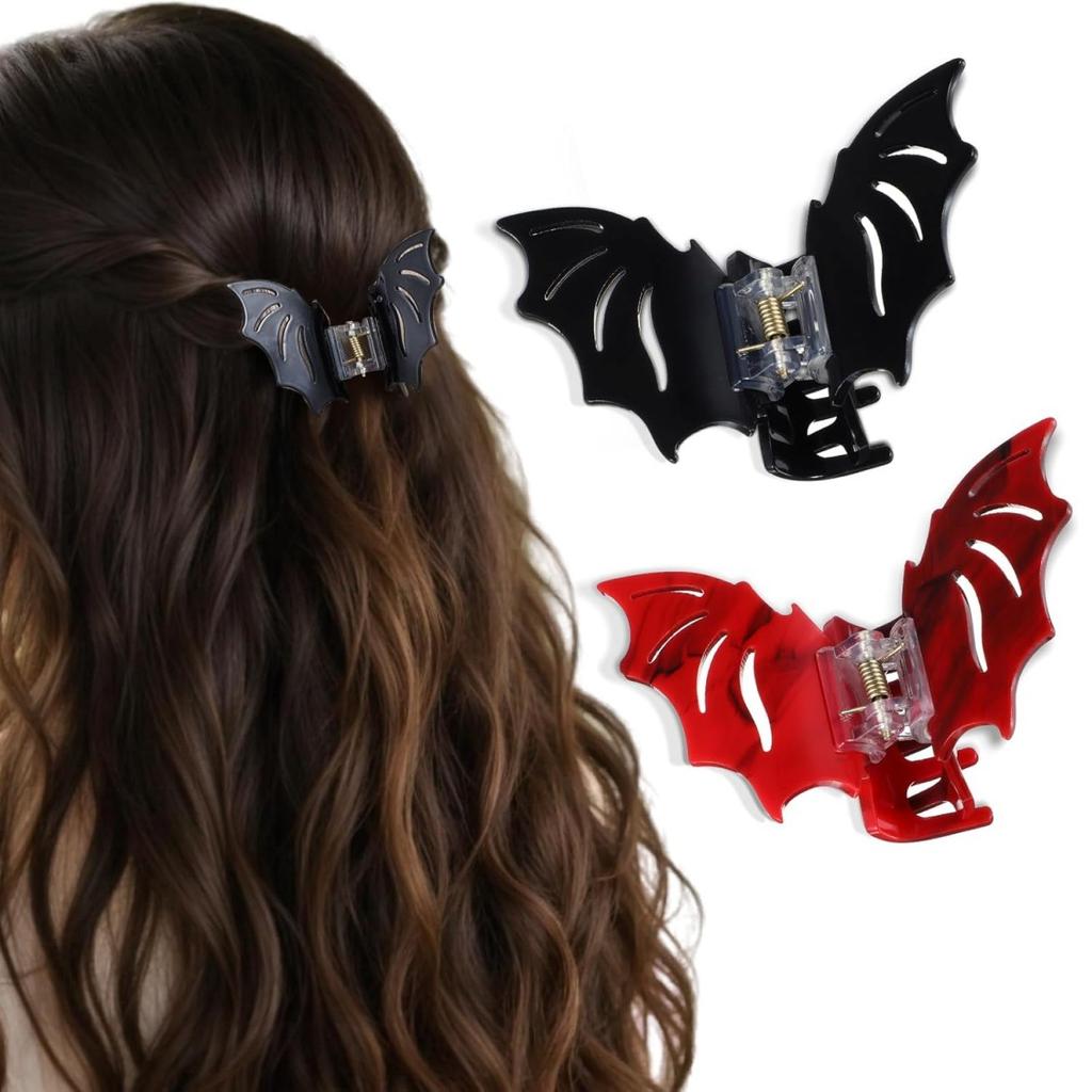 Halloween Bat Grab Clip Funny Hairpin Female Head Plate Hairpin Party Decoration Ponytail Clip Hair Accessories
