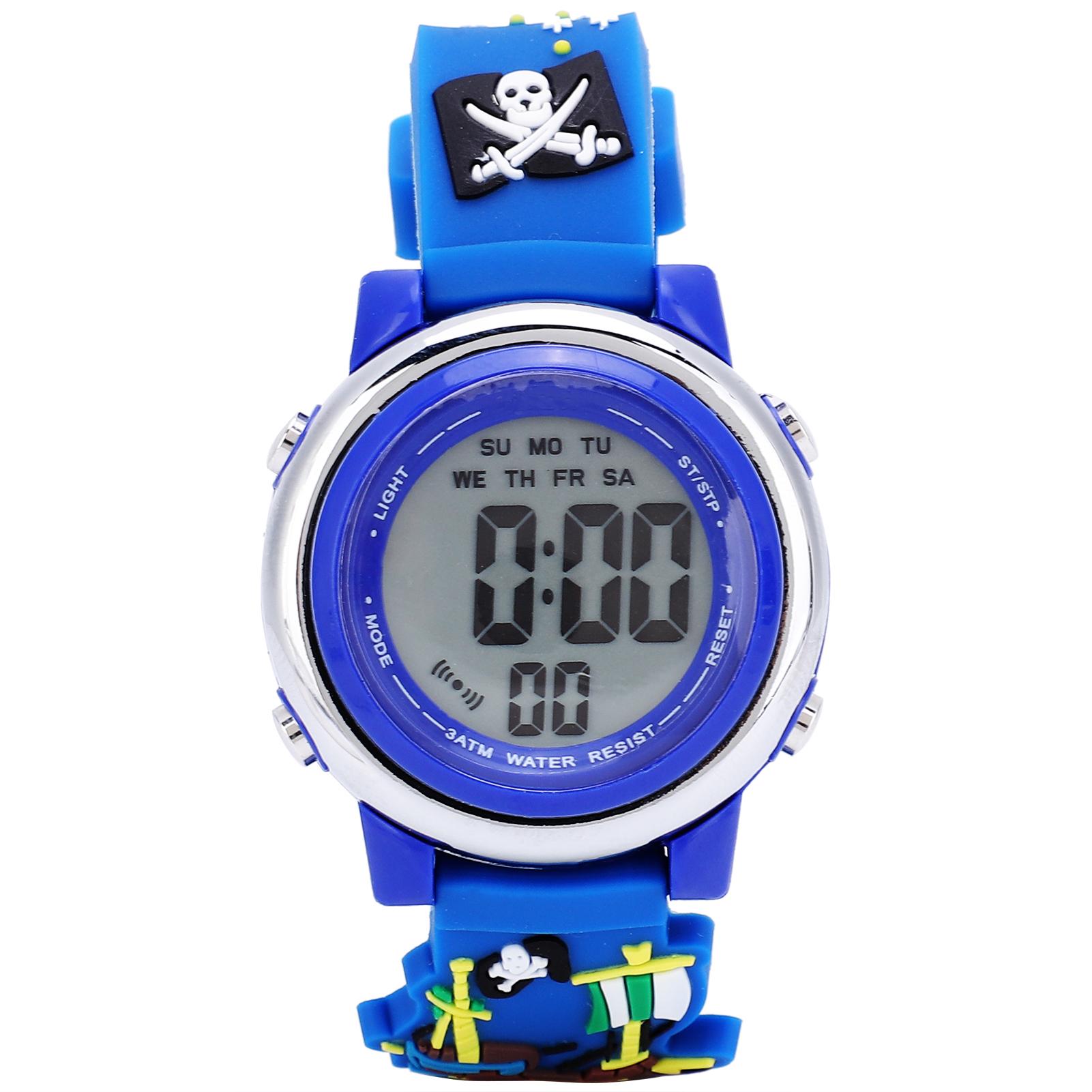 

Children Electronic Watch Waterproof MultiFunctional LED Button Digital Display Watch