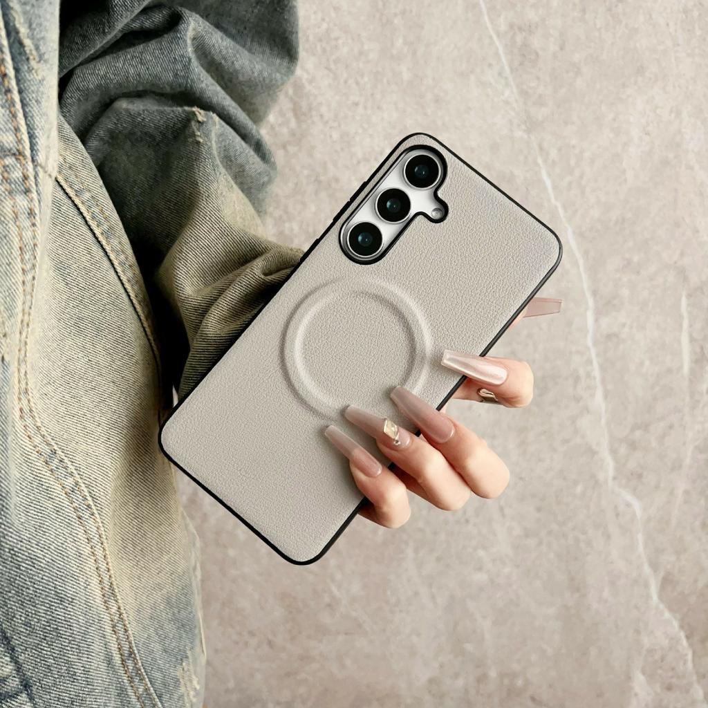 For Samsung Galaxy A17 4G/A17 5G Magnetic Case PU Leather + TPU Phone Back Cover