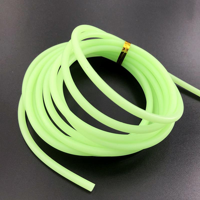 Set di Montature Tubolari Luminose BEYA: Ami e Filo da Pesca Fluorescenti con Manicotti in Silicone Super Luminosi per la Pesca Notturna