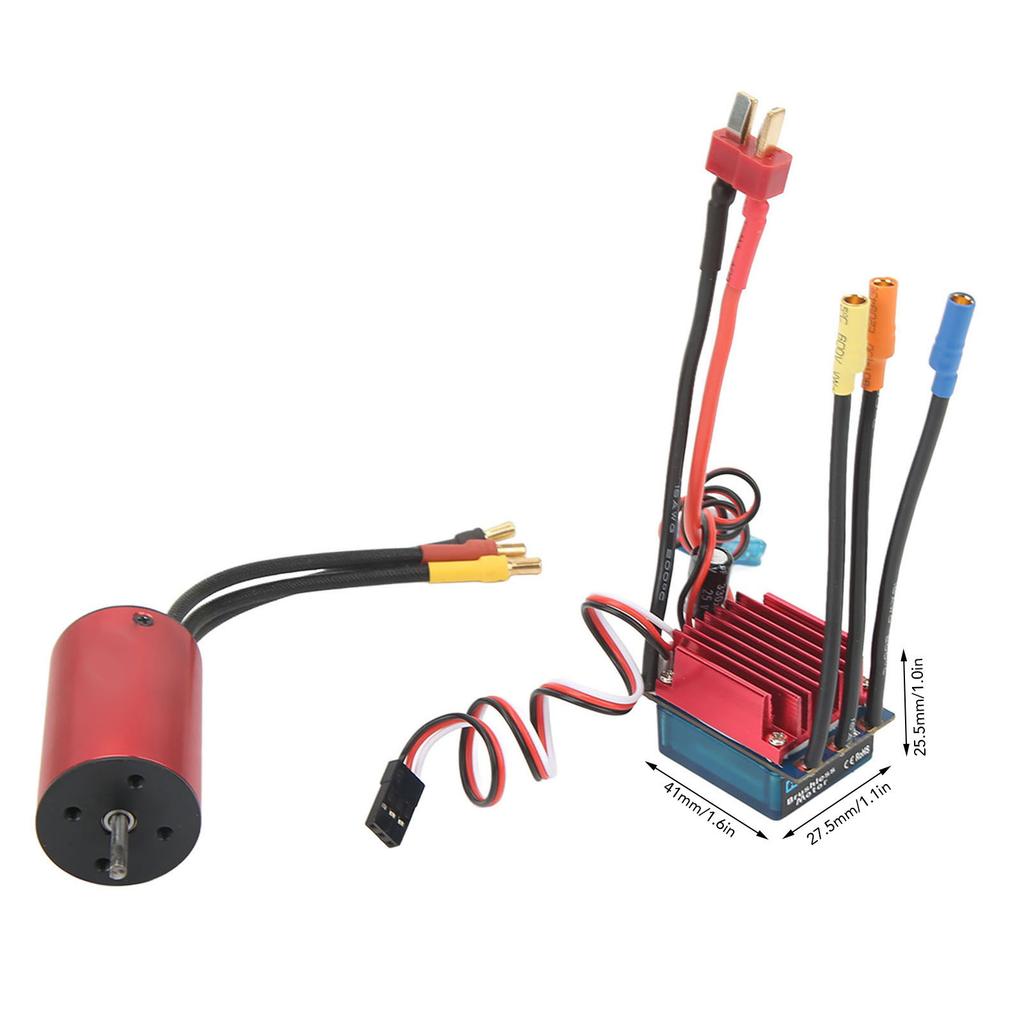 2845 2800KV Waterproof Brushless Motor and ESC Set CNC Machining Multiple Protection Brushless Motor with 35A ESC Kit