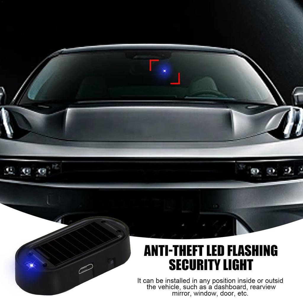 LED světlo na solární energii do auta, Solární nabíjení, Bezpečnostní světlo, Pro vozidla, Proti krádeži, Blikající, Maketa