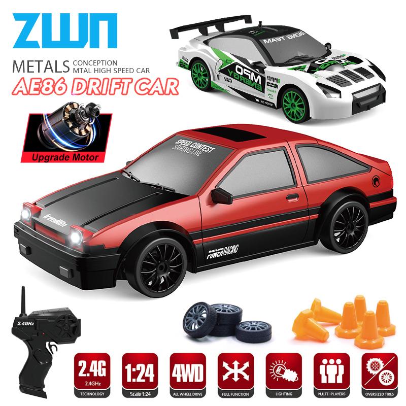 AAYB1 ZWN 1/24 RC Car With 2.4G Radio Remote Control Drift Cars High Speed Electric Vehicle Children Racing Toys for Boys Girls Gifts