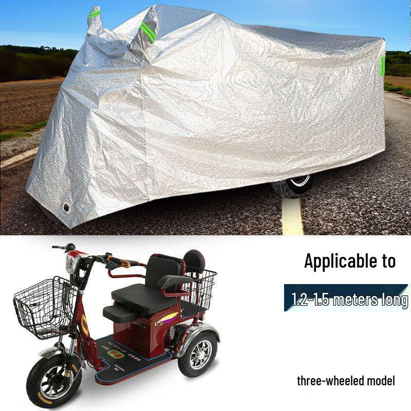 

Thickened Electric Tricycle Raincoat & Universal Motorcycle/Scooter Sun & Rain Protection Cover Oxford [Tricycle Cover] Thickened