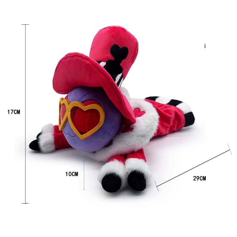 

Hazbin Hotel Valentino Vincent Whittman Niffty Plush Doll With Short Plush Material For Collectors And Fans Red Purple