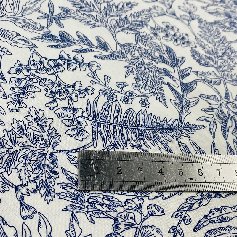 150x50cm Pure Cotton Plant Printed Fabric For Summer Women's Dresses, Shirts Curtains Bedding Handmade DIY Sewing Fabric TJ21948