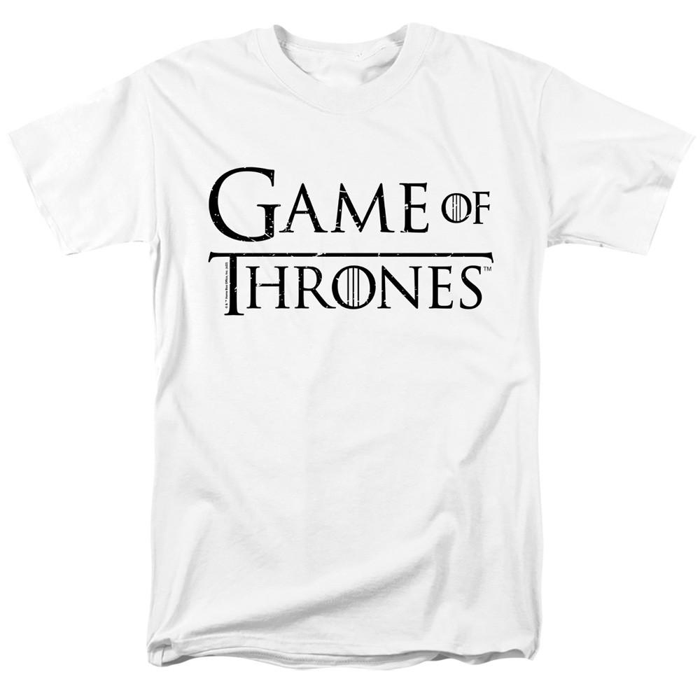 Game Of Thrones - Logo 2 - Adult Unisex Short Sleeve T-Shirt - White 2XL