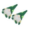 2 Stück Zwergenpuppe Handgefertigt Niedlich Gesichtslos Grüner Hut St. St. Patrick's Day Ornament Plüsch Zwergpuppe für Sofa Esstisch(Männer