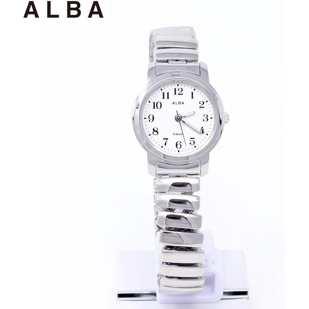 Seiko Alba Women's Quartz Watch Stainless Steel Analog 5 ATM Water Resistant White Dial Silver Case