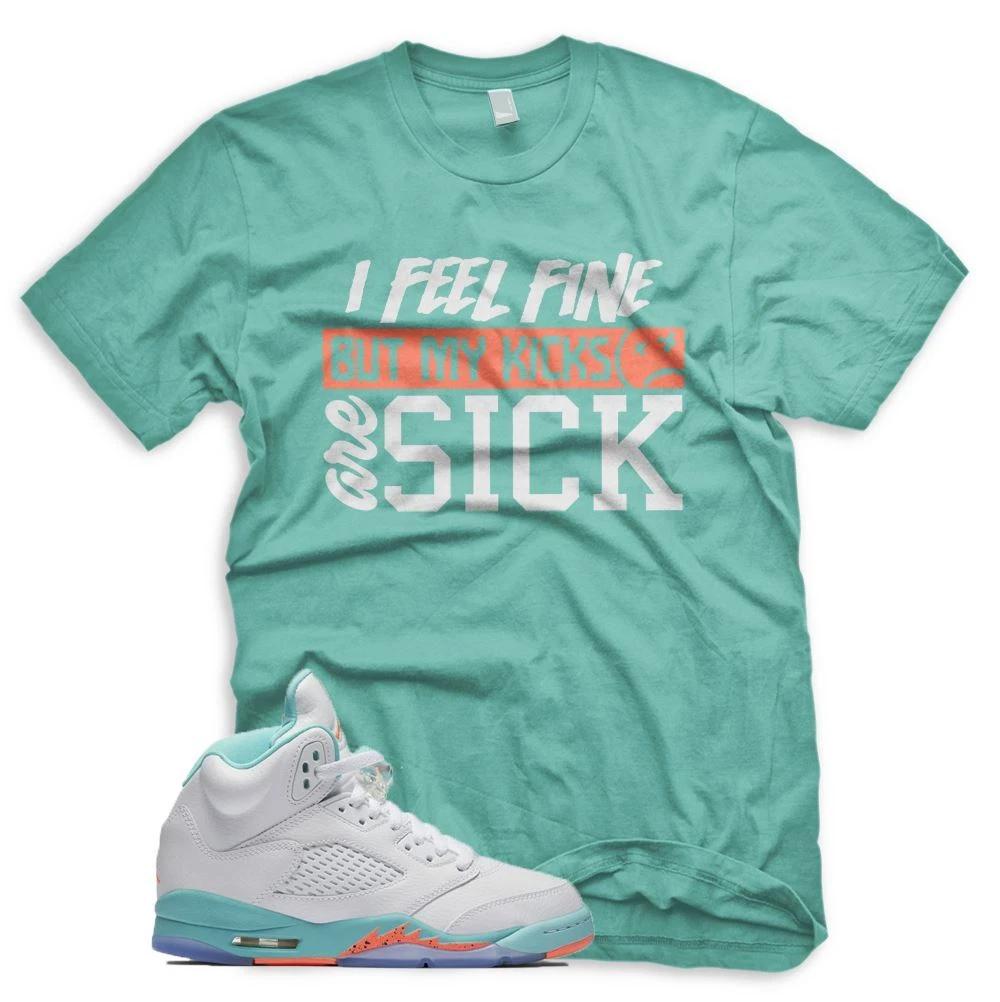 New SICK KICKS T Shirt for J1 5 Light Aqua White Crimson Pulse 3XL