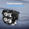 2stk 80W LED Spotlight Rund Arbeidslys Bar Spotlight Off Road Driving Tåkelys Bright 8000LM Lys for Lastebil Bil ATV SUV ATV Jeep Båt