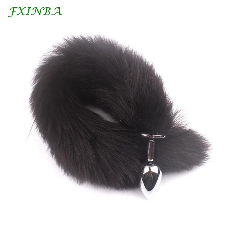Anal Fox Tail Stainless Steel Anal Buttplug Tail Sex Toys for Women Man Couple Gay BDSM Toy Cosplay