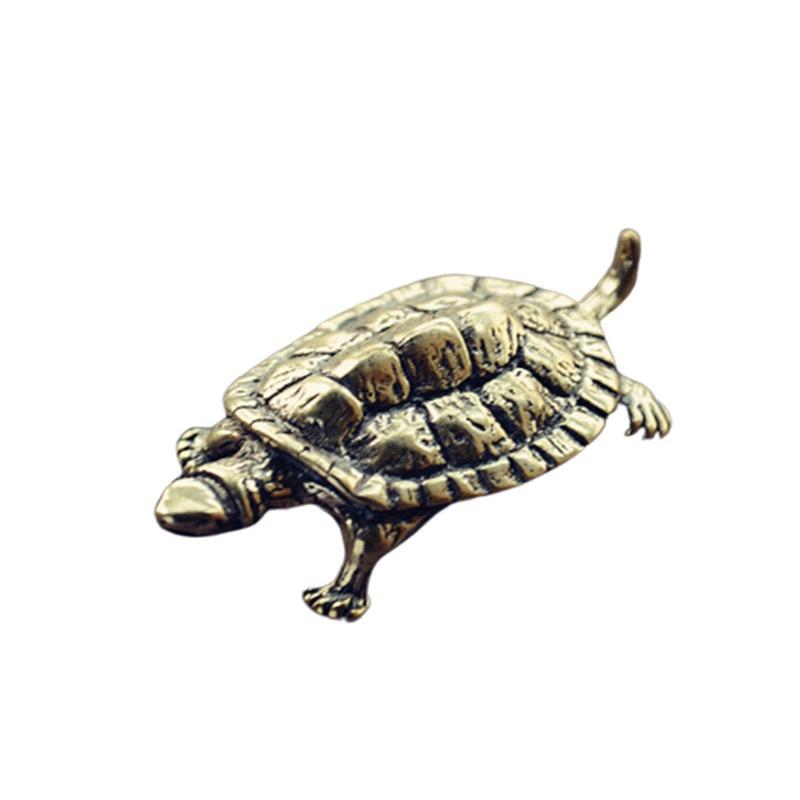

1 Pcs New Retro Brass Tortoise Ornament Statue Metal Animal Sculpture Home Office Decoration Ornament Tea Pet Crafts