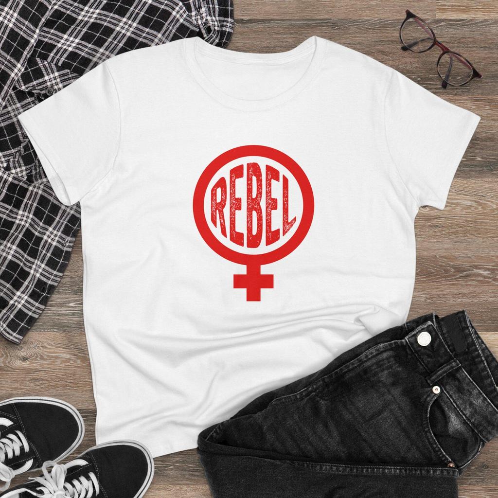 Female symbol - Rebel t-shirt - Women's Midweight Cotton Tee - Anti-Trump, Pro Women's Rights, Feminist t-shirt