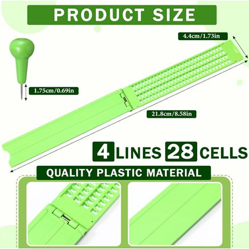 Braille Writing Board Kit 4 Lines 28 Cells Visual Impairment Aids Braille Self-Learning Kit Braille Boards/ Pen alphabet boards
