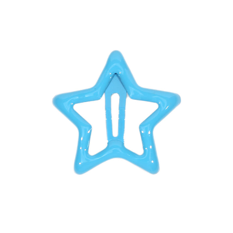 Y2K Star Hair Clips For Women Silver Colorful Barrettes Cute Metal Snap Clip Headdress Hair Accessories Trendy Simple Hairpin Fashion Jewelry Gift