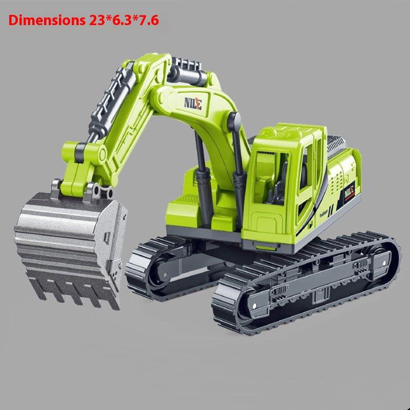 

1 Set Little Boy Electric Excavator Car Engineering Vehicle Large Alloy Remote Control Excavator Toy Car Children S Shovel as the picture