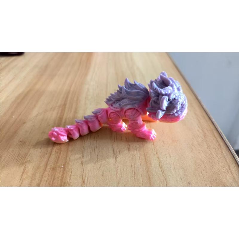 3d Figures Lion Miniature Funny Ornament Decoration Chinese Lion Dance Model Joint Movable Figurine Home Decor Craft