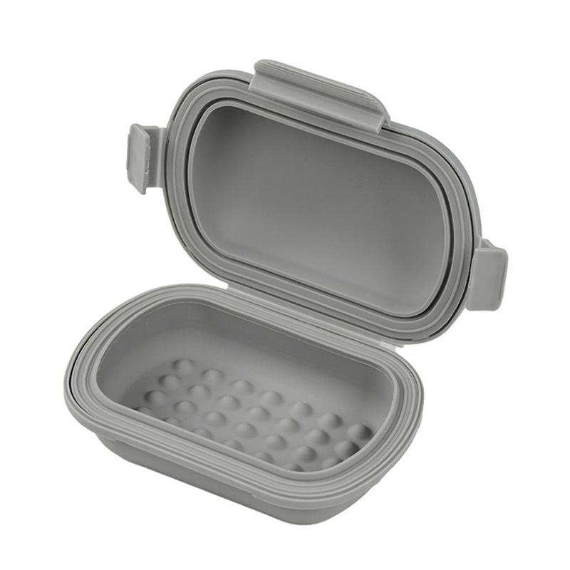Travel Soap Box Travel Portable Sealed Lid Soap Box Drain Storage Soap Box No Punching