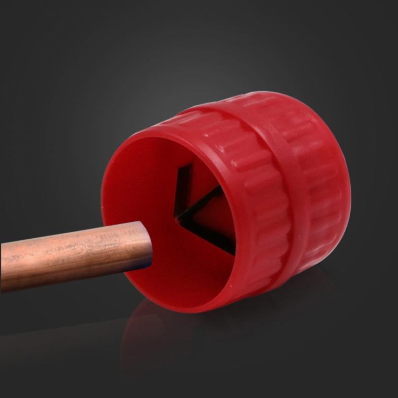 5-38mm Červená Kulatá Zesílená Měděná Trubka Sražená Hrana Ruční Sražeč Hran Odjehlovací Nástroje Pro Trubku Kov Vnitřní / Vnější Odjehlování