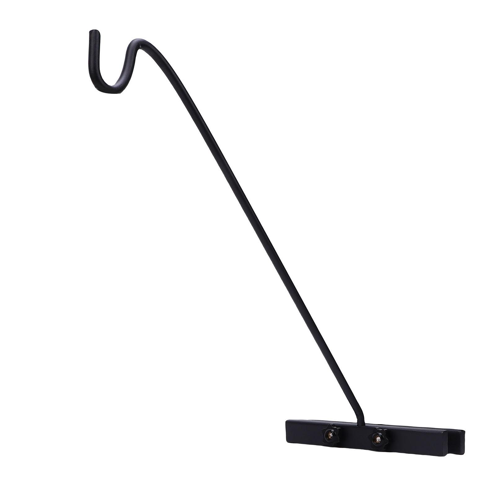 Deck Bird Feeder Pole, Steel 360 Degree Rotating Hook Extension Pole for Plant Basket Bird.