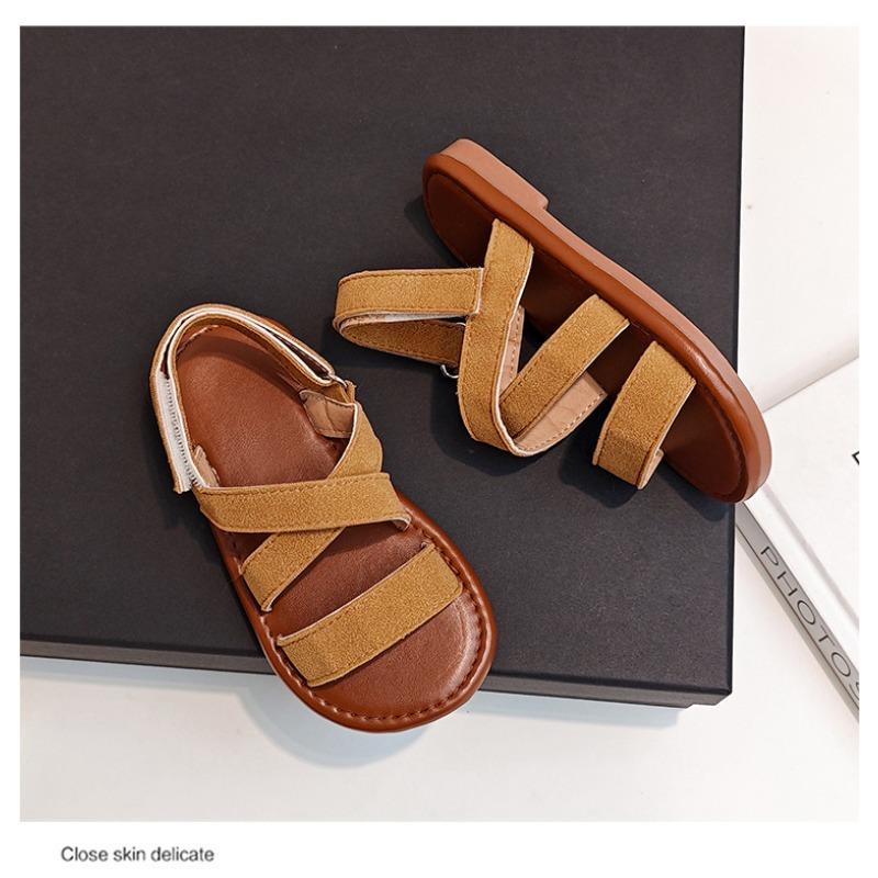 Artistic Retro Girls' Beach Sandals for Toddlers & Youth Simple Soft-Sole Princess Shoes for Babies Fashion Kids Shoes