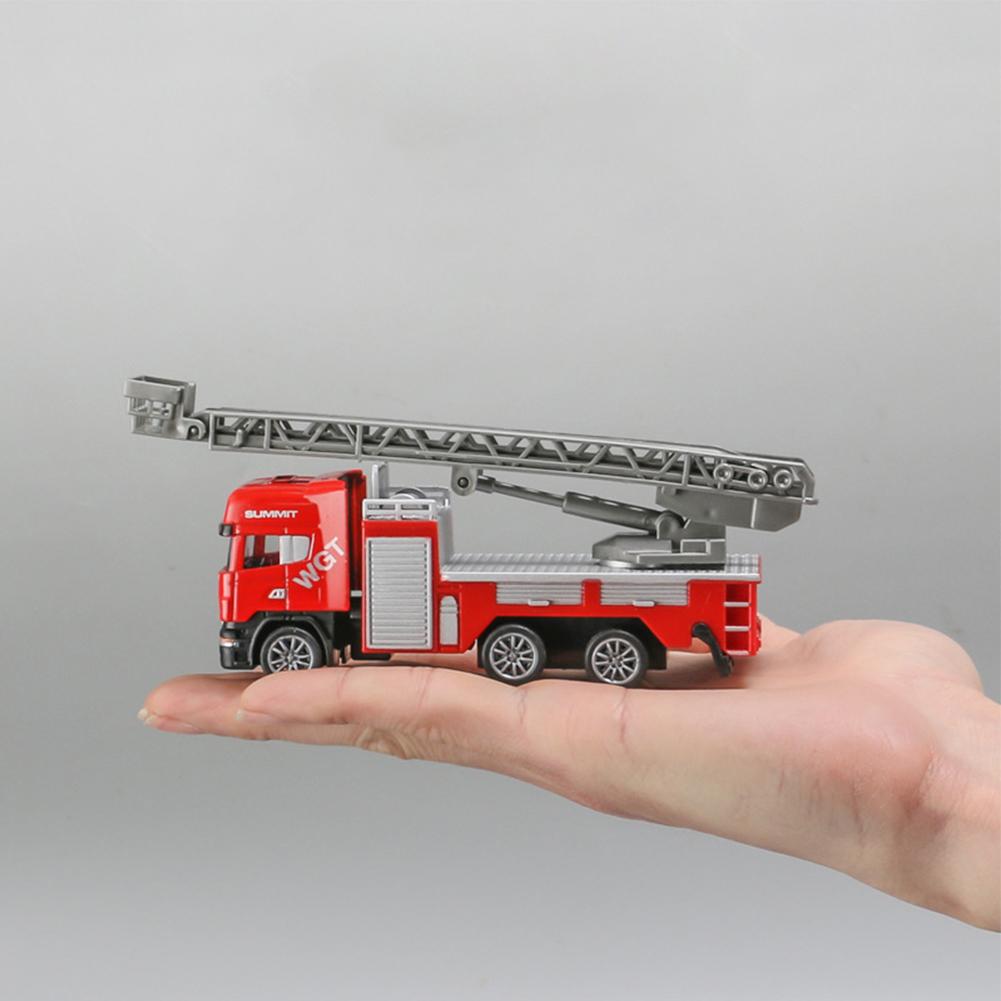 3pcs 1:64 Children Alloy Car Fire Fighting Engineering Vehicle Pull Back Car Model Toys For Boys Birthday Gifts