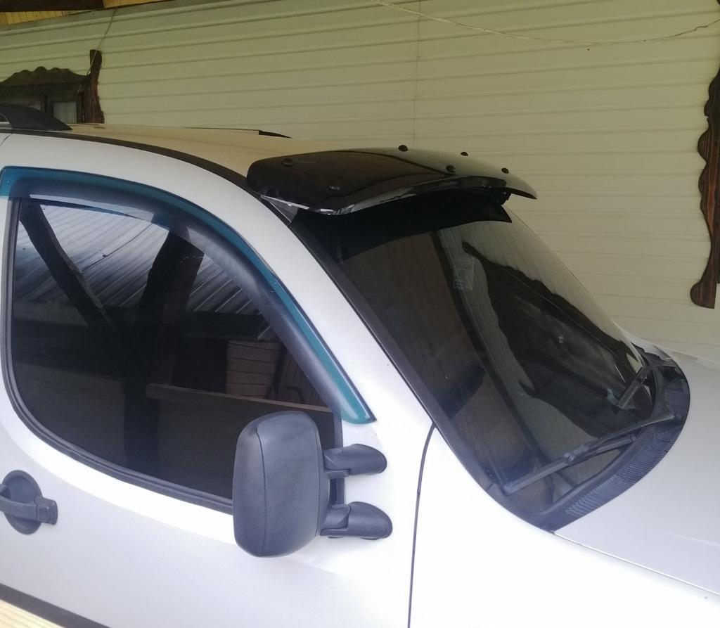 Visier an der Windschutzscheibe (schwarz glänzend, 5mm) für Fiat Doblo I 2001-2005