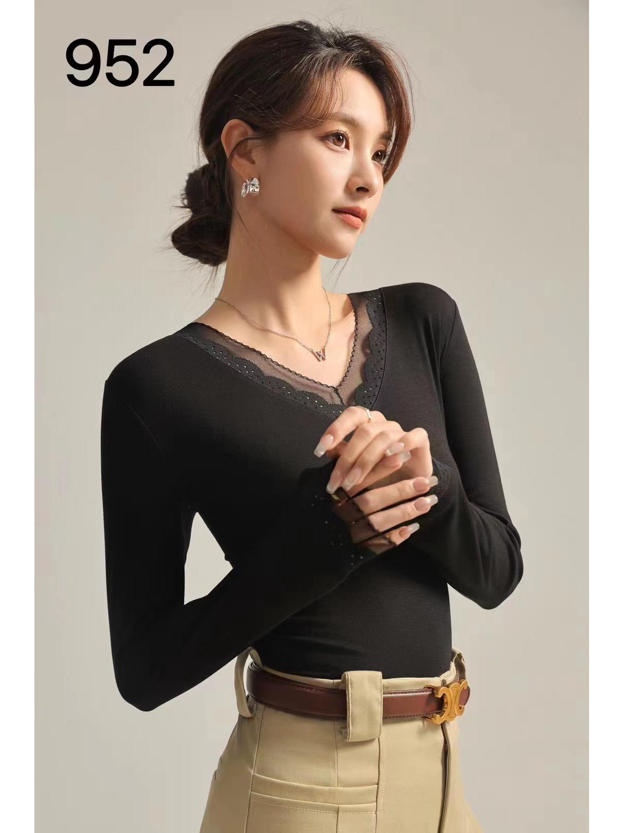 

Женская рубашка Golden Jiaxuan 2024 года с длинными рукавами и V-образным вырезом Comfort One size (fits 80-140 lbs)