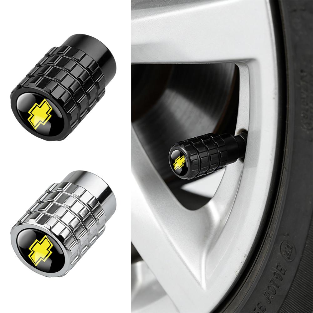 4Pcs Car Valve Cap Wheel Tire Air Tyre Stem Cover For Chevrolet Captiva Sonic Cruze Spark Onix Sail Malibu Camaro Lacetti SS Z71