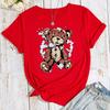 Naughty Bear Cotton T-Shirt Short Sleeve Round Neck Women 2d Print Tops