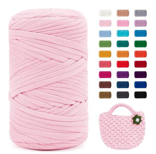 Chunky Large Roll 400g T-shirt Yarn for DIY Knitting, Crochet, Bags & Floor Mats