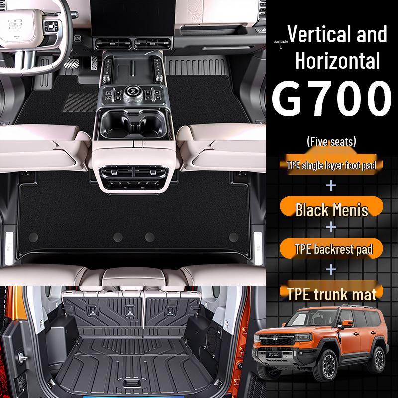 Compatible TPE Trunk Floor Mats for 26 Jetour Zongheng G700 2026 Models - Kui Xi Accessories.